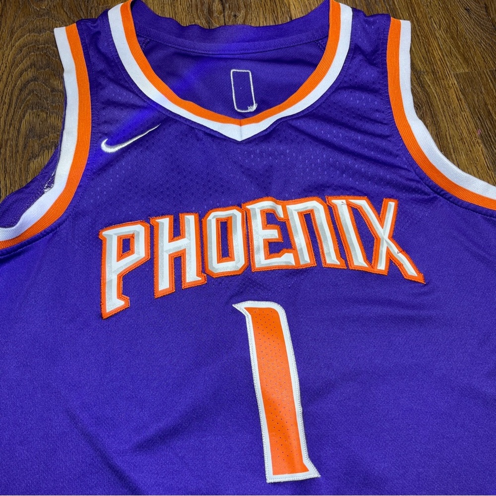 NBA Phoenix Suns 2017-2018 Nike Authentic Jersey - Devin Booker #1 Size 48 - Picture 6 of 6